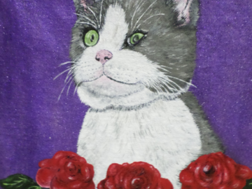 Beautiful "Boo" on a canvas tote bag.