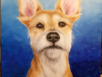Example of a 16x20 dog portrait
