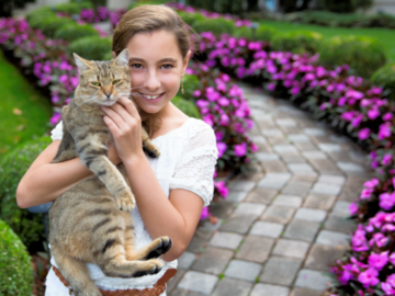 Girl with her cat West Long Branch, NJ