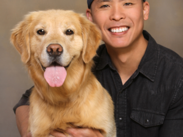 A man and his dog