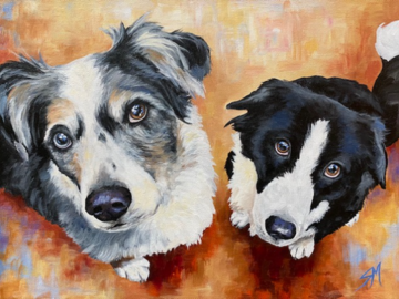 12"x16" Acrylic "Hannah and Portia"