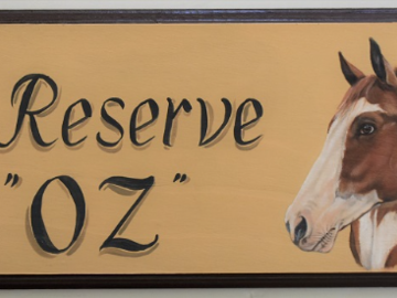 Horse portrait painting horse plaque 6 x 14 inch -  $ 69.00