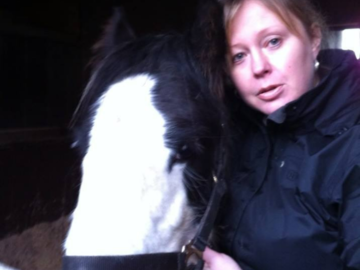 Claire with one of my rescue ponies, Rupert