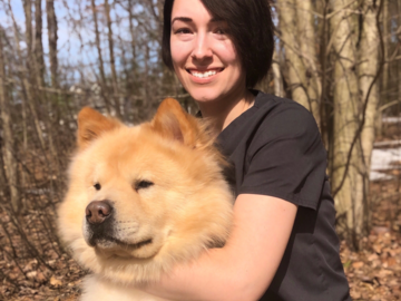 Savannah Reed, Certified Animal Aromatherapist and her Chow Chow, Noah