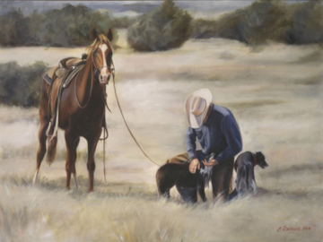 Thanking the Workers, oil painting by Bobbi Baldwin