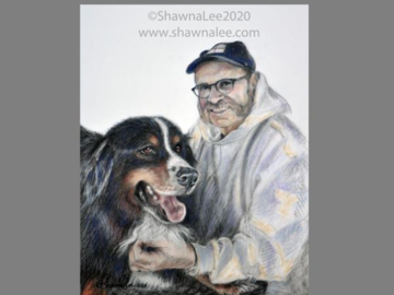 Jasper and Frank, rendered in Charcoals with Pastels.