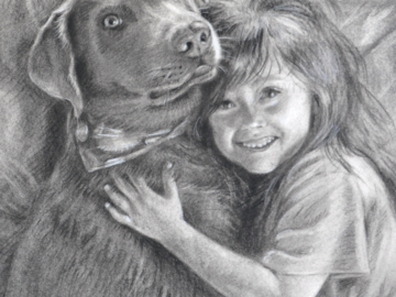 Tucker & Ayhva rendered in Charcoals!  Now how adorable is this???????