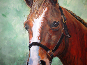Horse oil painting portrait