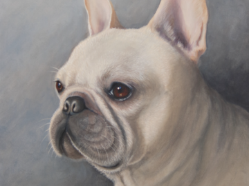 Dog Painting in acrylic by Heather Mitchell