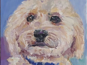 10 x 10" Custom Pet Portrait by Andrea Goldsmith