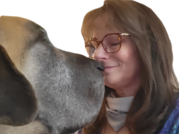 Ronda with her great dane Gibbs