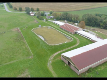 Ariel view of Elysian Fields Equestrian Center