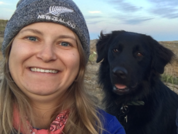 Erin and her dog, Sadie