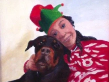 Owner and pit bull