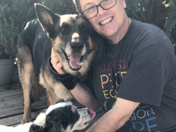 Stern Hatcher with Tippy and Lexi