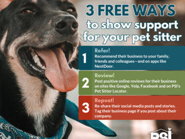 support your pet sitter