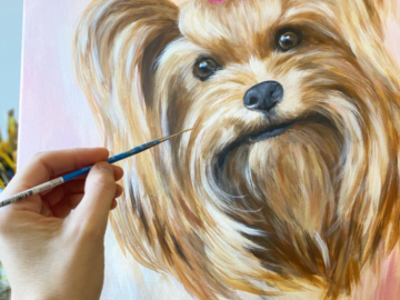 hand painted pet portrait