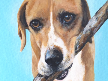 Hand painted pet portrait