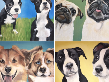 two pets on one canvas