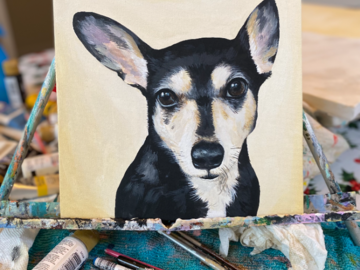 hand painted pet portait