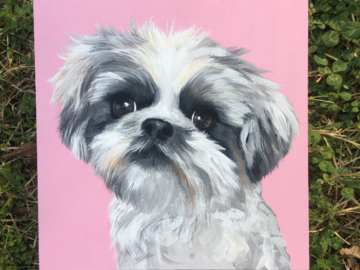 portrait on wood board