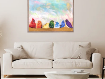 Rainbow Birds painting