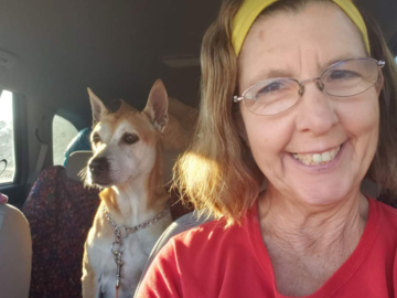 Teri Ann & her trusted Carolina Dog, Willa. Willa was the best student CPR and First Aid dog for over 10 years 