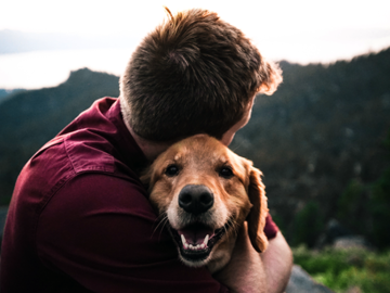 Man with dog