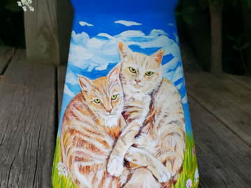 Custom Pet Portrait on Vase or Urn
