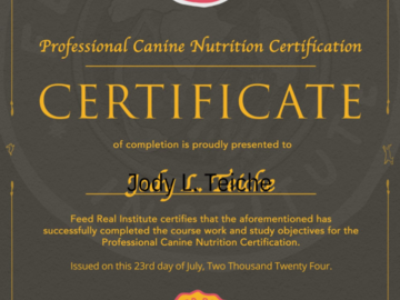 Feed Real Certified Professional Canine Nutritionist Certification