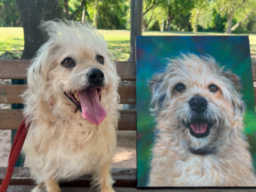 Harriet with her painting
