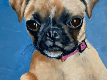 8x10 oil painting for a customer of their dog.