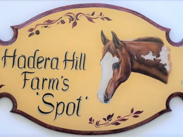 Horse plaque with portrait painting 