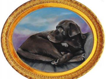 Miniature portrait painting from photo