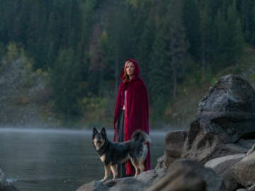Woman and her Dog at Farragut Park, Idaho