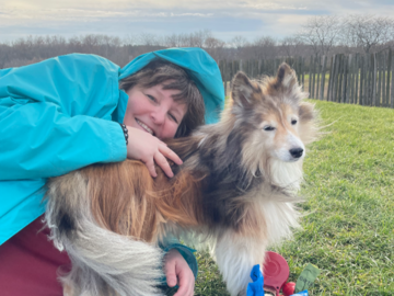 Tami Friday and Stewart the dog