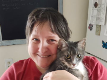 Tami Friday and Grayson the cat
