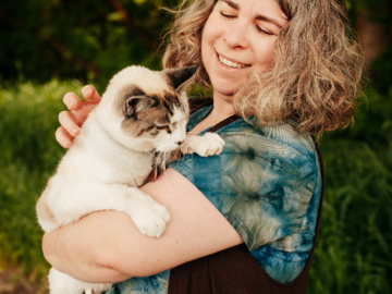 Shelly and Sadie the cat
