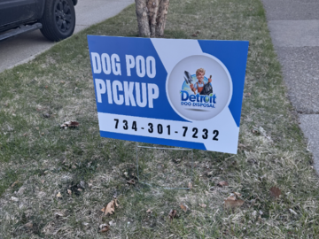 Detroit Doo Disposal's Yard Sign