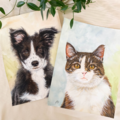 Custom Hand-Painted Watercolor Pet Portraits - Nationwide