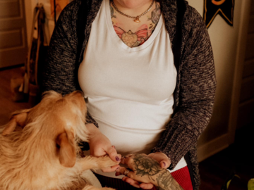 Reiki Session with Client and Pet