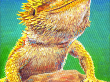 Painting of a Bearded Dragon lizard