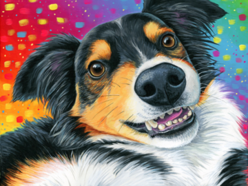 Portrait of an Australian Shepherd Dog