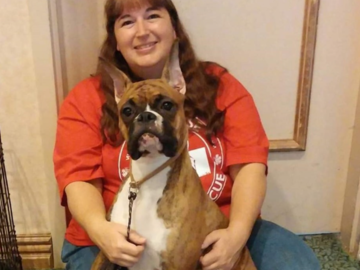 Trainer-Lisa Verdugo and her Boxer, Tilly