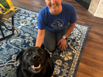 Dr. Jen and a dog patient