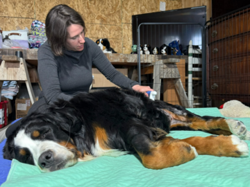 Client Pia in bliss mode during her massage sessions