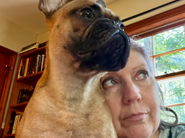 Dax and me birdwatching