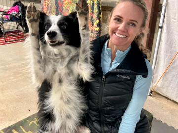 Dr. Kremer and agility dog