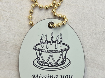 EC Angle Ivory Charm Gold Chain Lucida Calligraphy