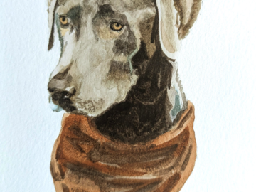 Tealie - Watercolor Pet Portrait